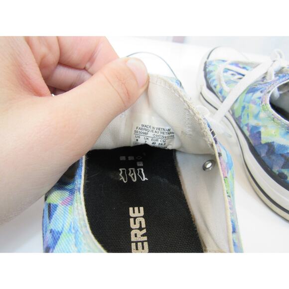 Converse Chuck Taylor All-Star Photo Real Low-Top Sneakers Blue Geometric US 9 - Picture 13 of 13